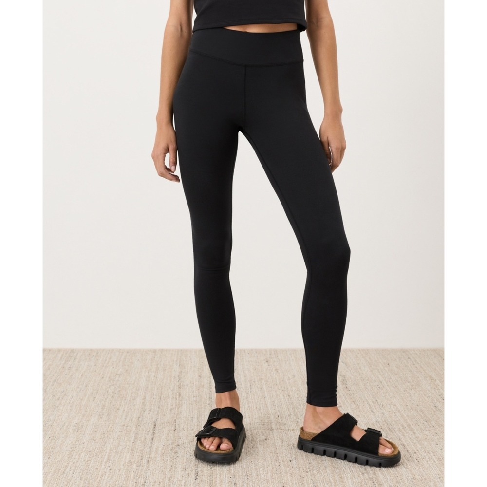 Pact Organic On the Go-To Legging Black Medium Pull On Yoga Pilates Activewear